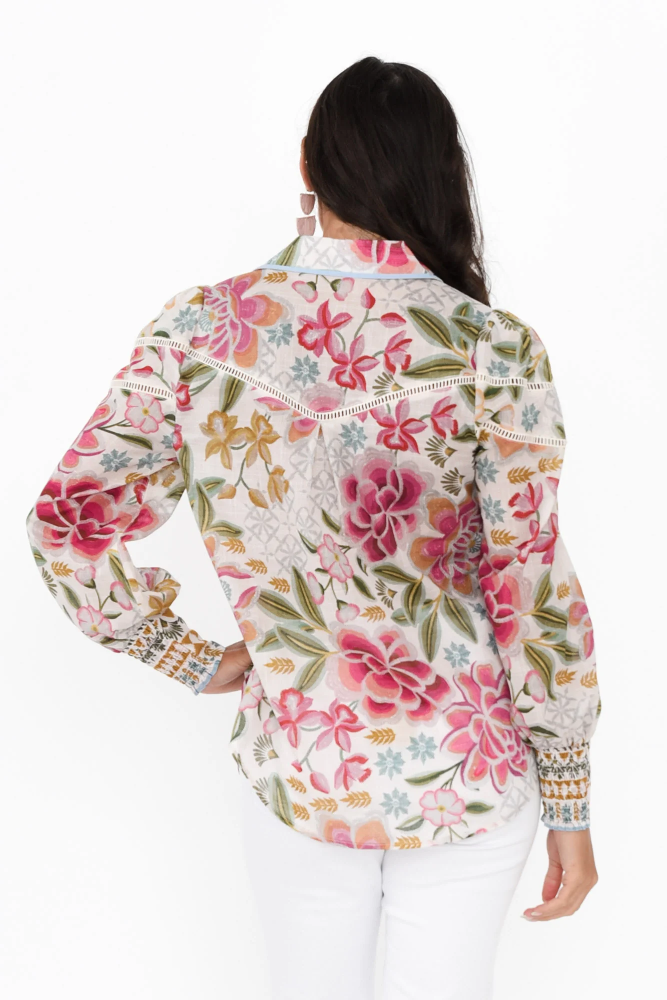 Wren Pink Floral Cotton Shirt - Image 4