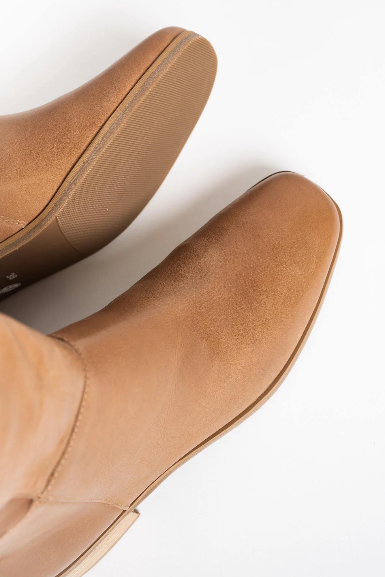 Young Tan Leather Knee High Boot - Image 3