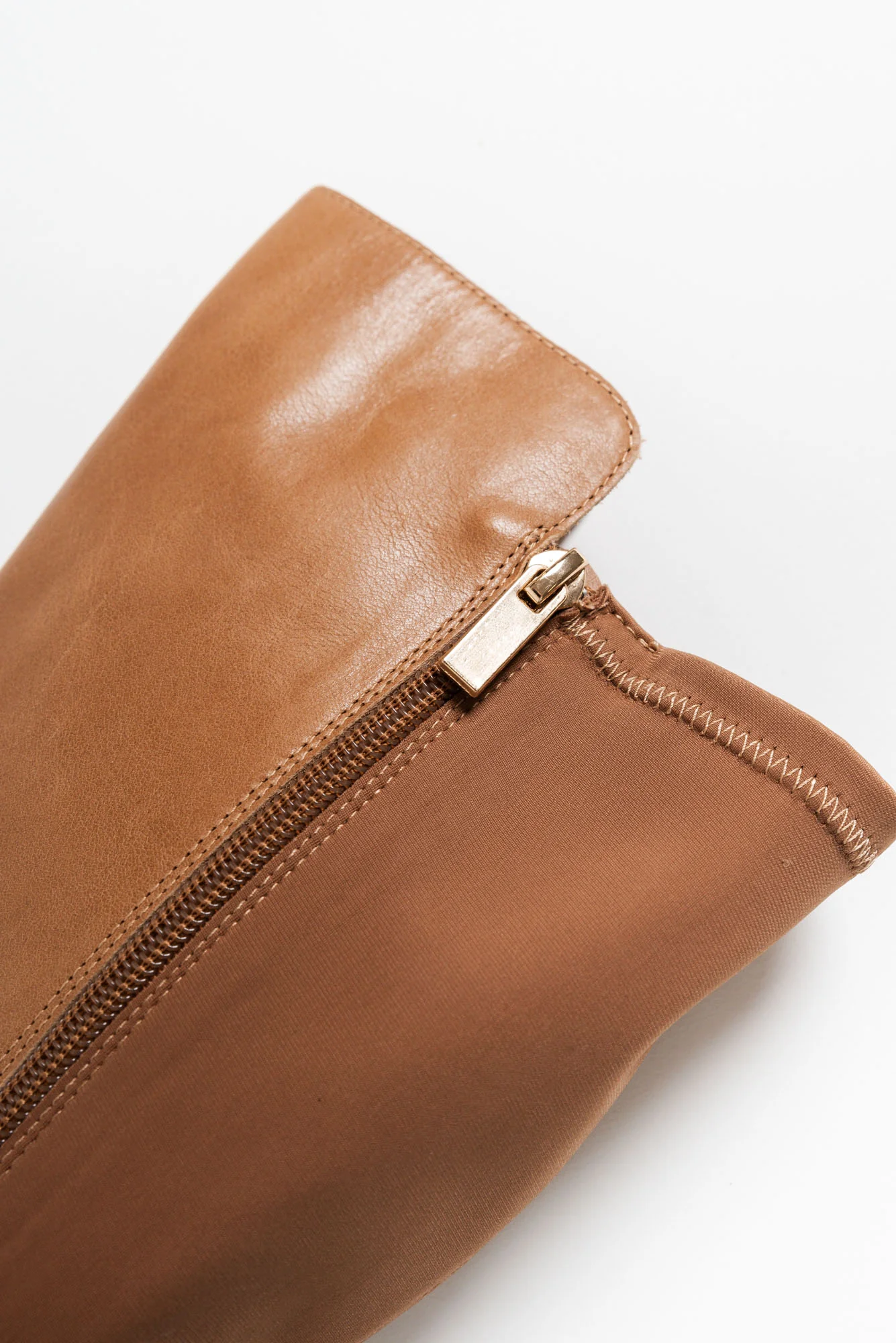 Young Tan Leather Knee High Boot - Image 4